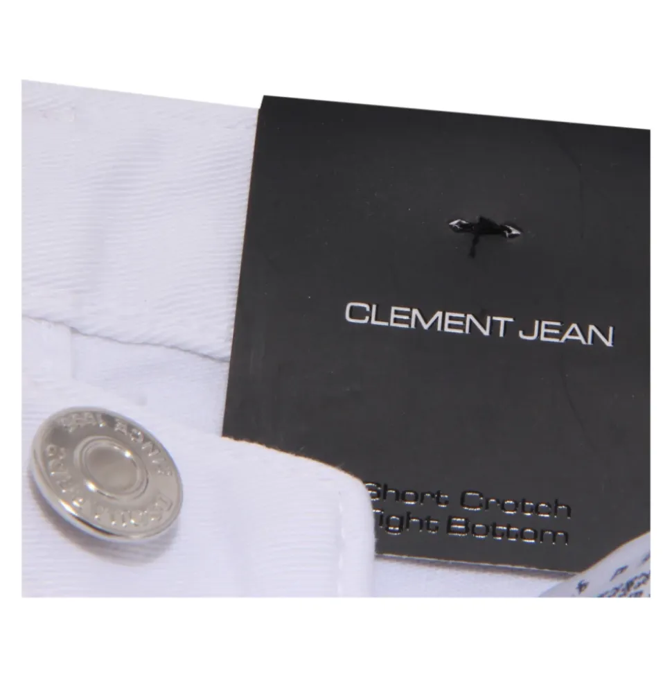 Jeans in cotone bianco 'CLEMENT' con vestibilità slim