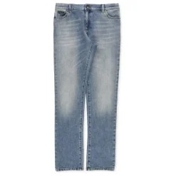 Jeans in Cotone Blu Chiaro per Ragazzi