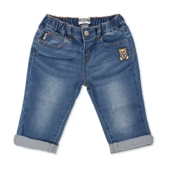 Jeans in Denim Blu con Orsetto