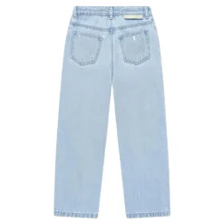 Jeans in Denim con Gemme Decorative