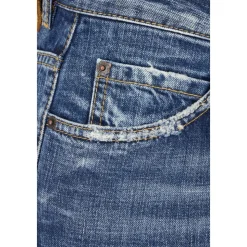 Jeans Larghi con Logo a Vita Alta