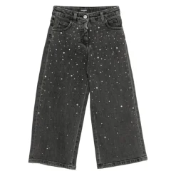 Jeans Neri con Design a Cinque Tasche