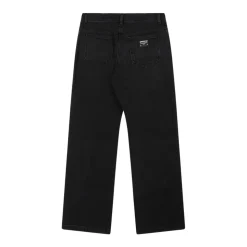 Jeans neri con Logo Plaque