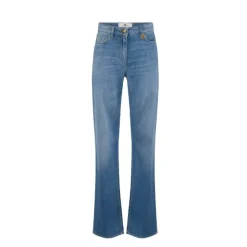Jeans Palazzo con Dettaglio Logo
