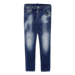 Jeans Stilosi con Schizzi di Vernice