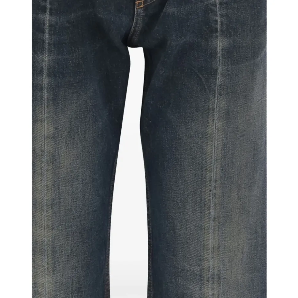 Jeans Straight Effetto Usurato