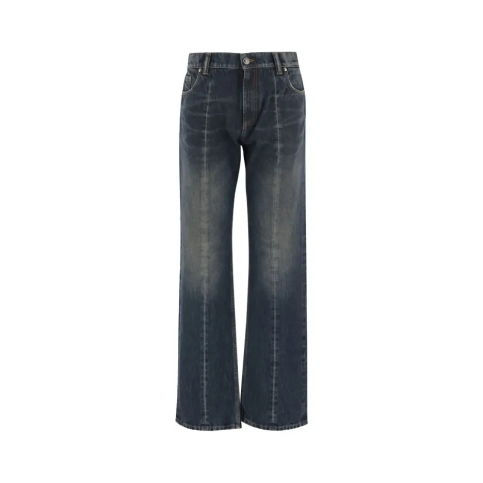 Jeans Straight Effetto Usurato