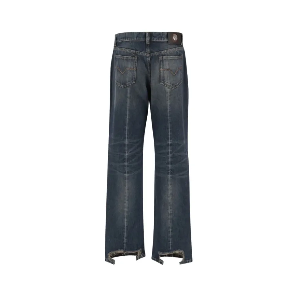 Jeans Straight Effetto Usurato