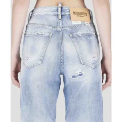 Jeans Straight Eleganti con Dettagli a Macchie di Vernice