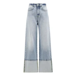 Jeans Wide Leg Blu per Donne