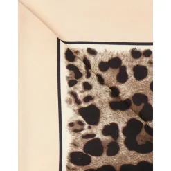 Kim Sciarpa in Twill con Stampa Leopardata