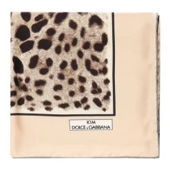 Kim Sciarpa in Twill con Stampa Leopardata