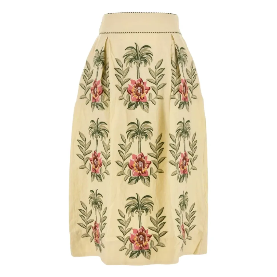 Linen Blend Skirt
