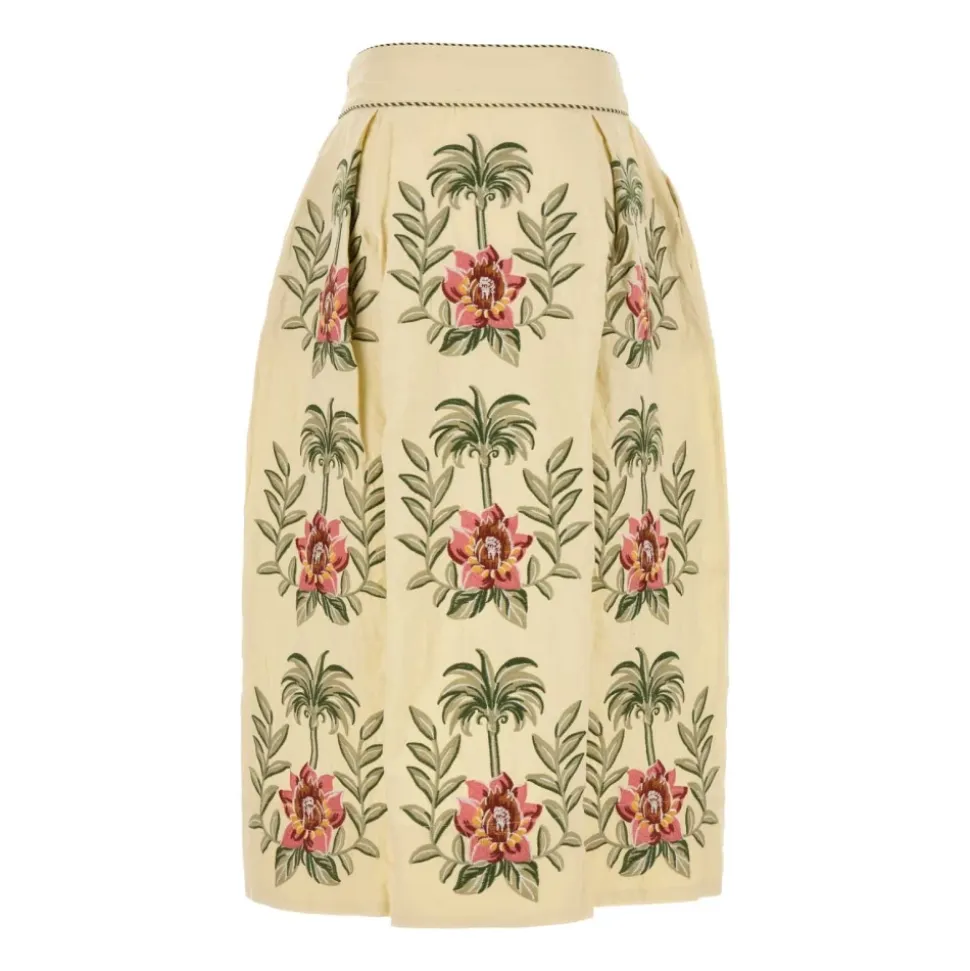Linen Blend Skirt