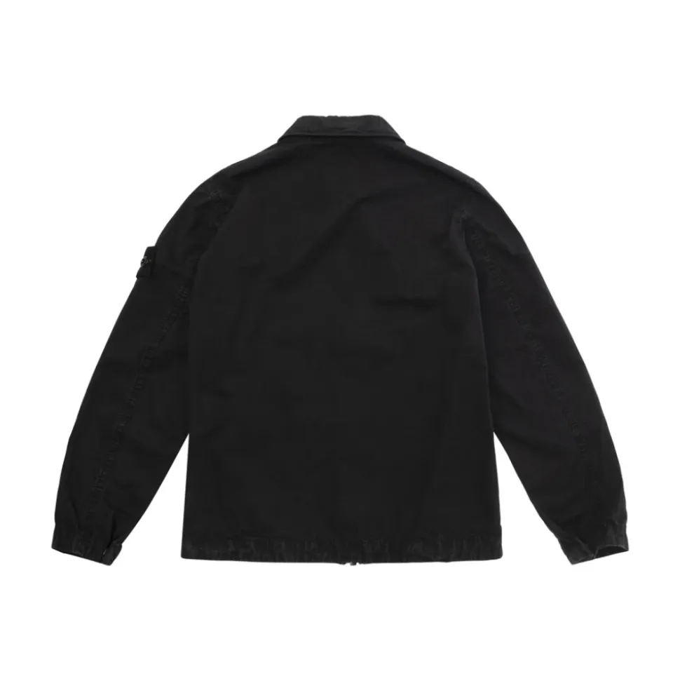 Logo Patch Zip-Up Shirt
