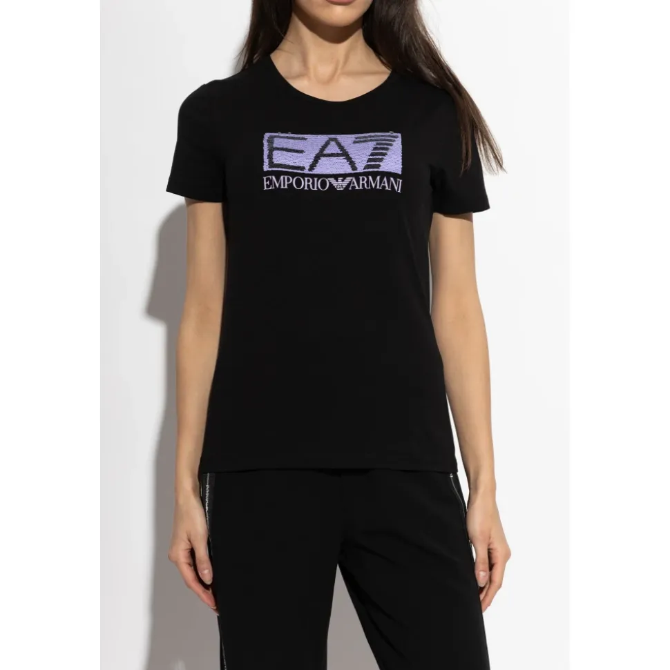 Logo Series T-shirt in jersey di cotone stretch