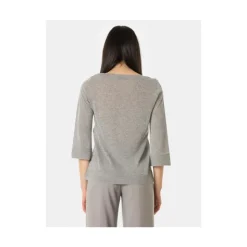 Maglia a collo a V argento