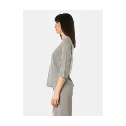 Maglia a collo a V argento