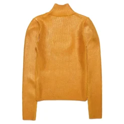 Maglia a Costine con Effetto Metallizzato