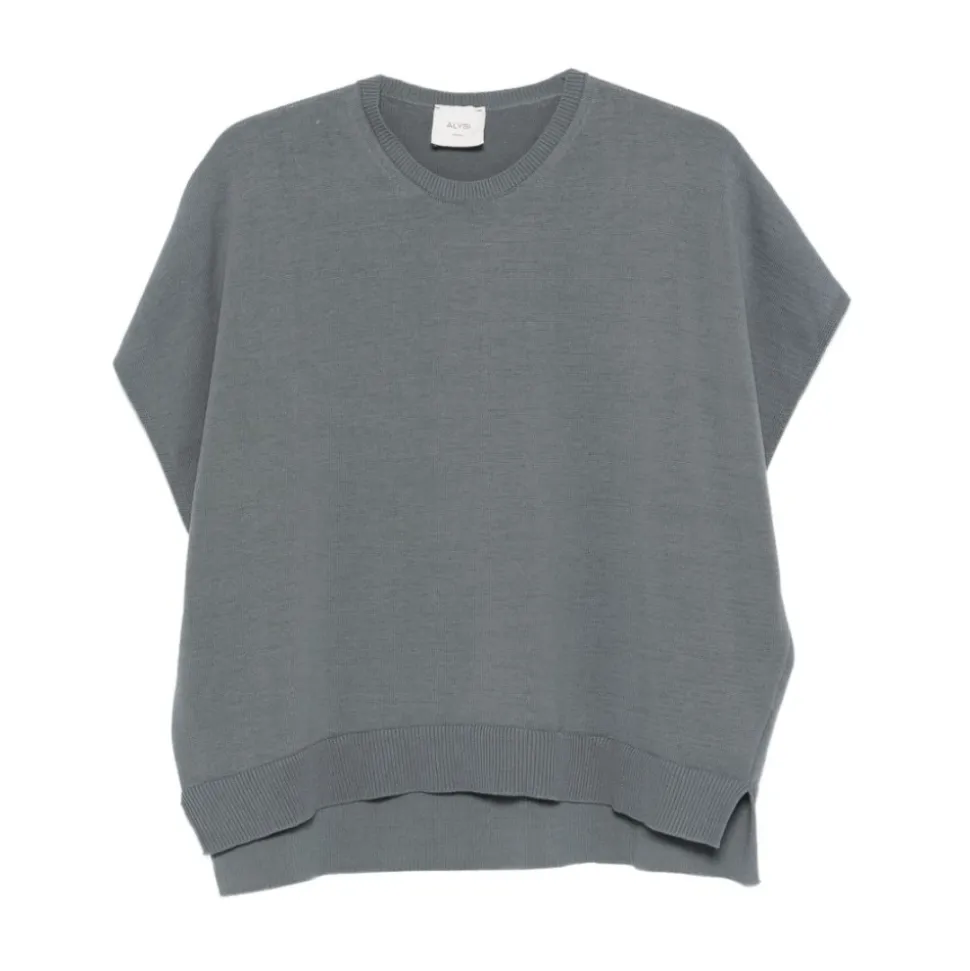 Maglia a Girocollo con Orlo a Coste