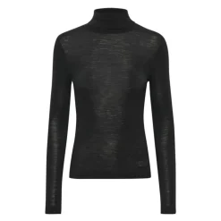 Maglia Collo Alto Nera Manica Lunga