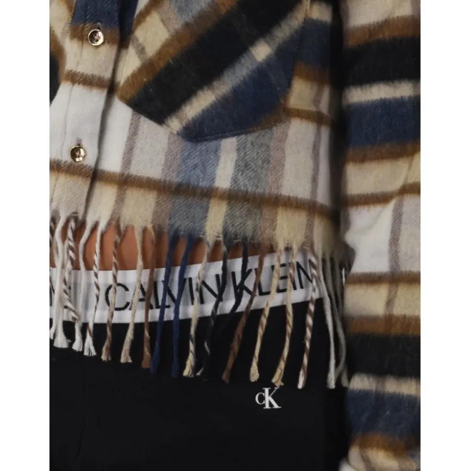 Maglia con bottoni frontali e fondo ritagliato