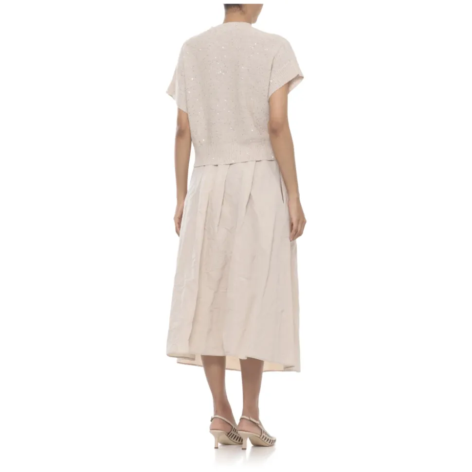 Maglia in lino con scollo a V