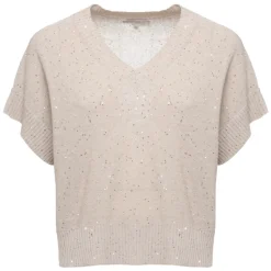 Maglia in lino con scollo a V