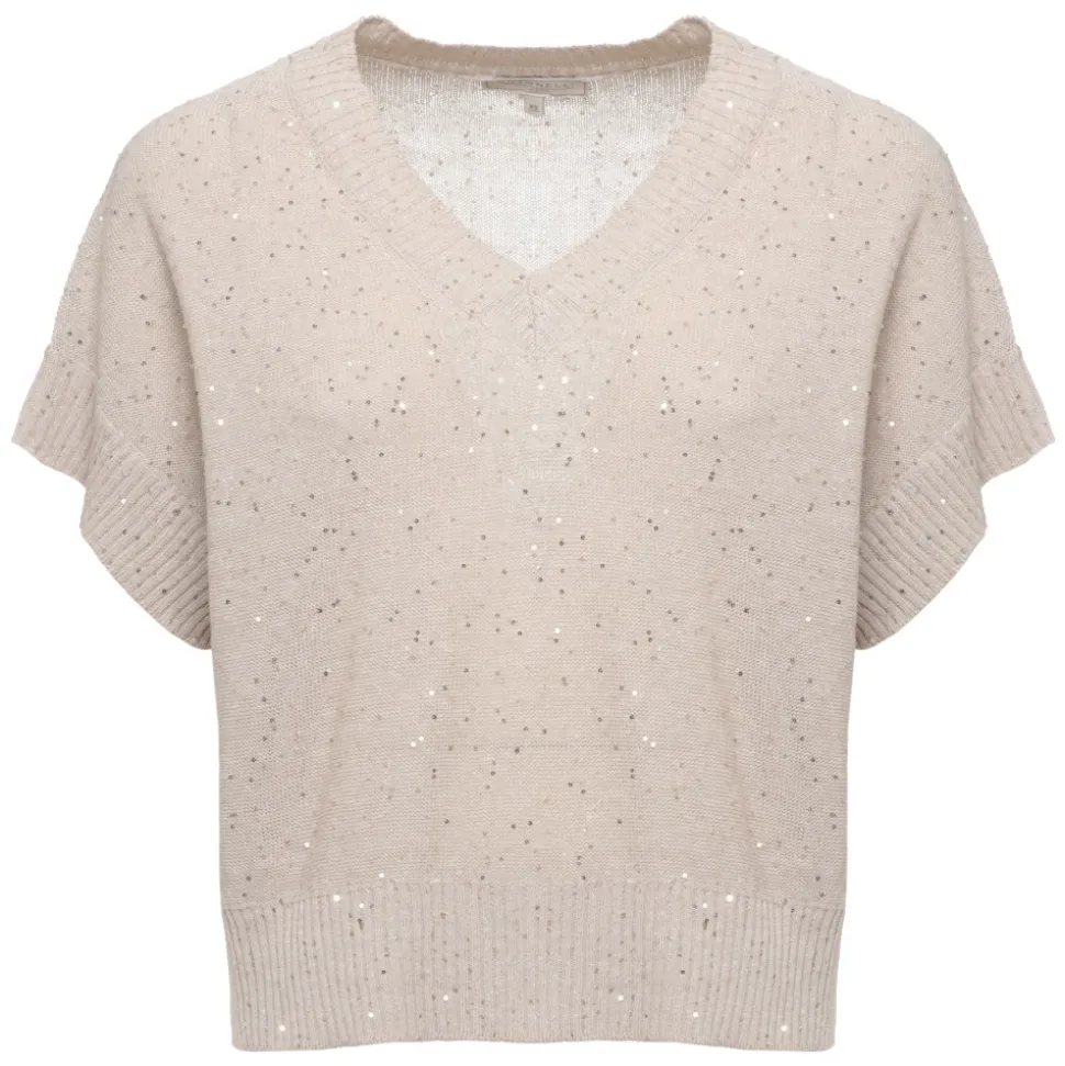 Maglia in lino con scollo a V