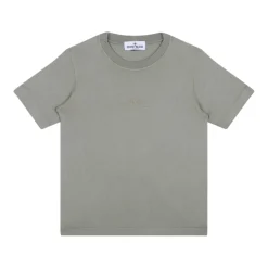 Maglietta in Cotone Mud con Ricamo Logo