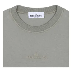 Maglietta in Cotone Mud con Ricamo Logo