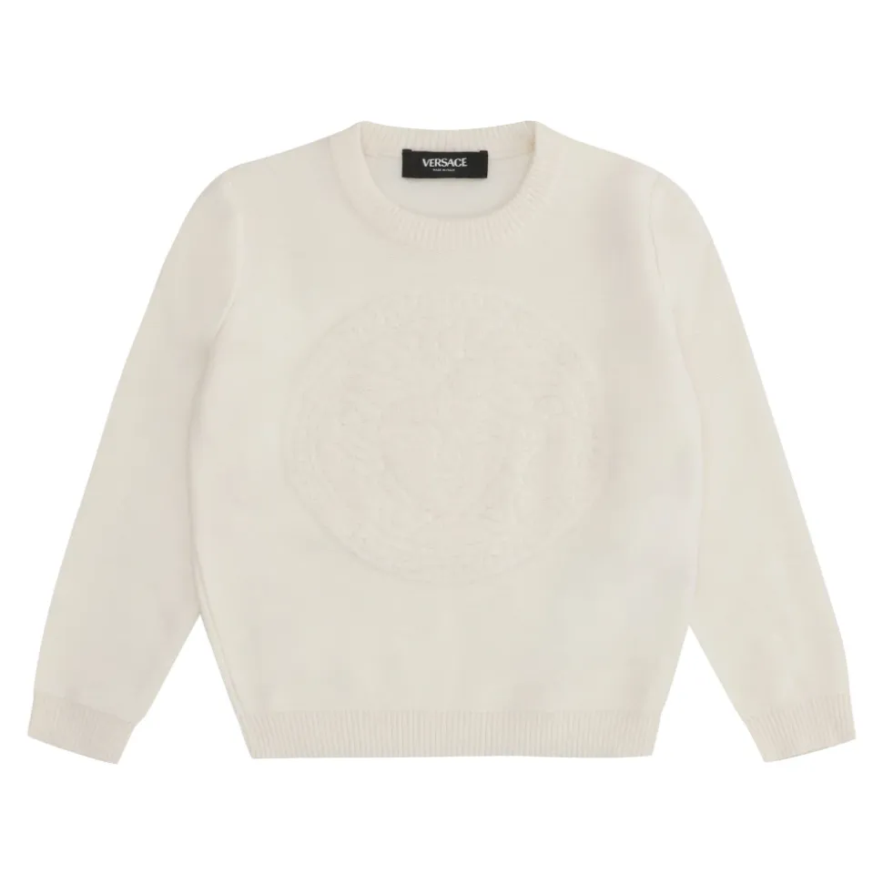 Maglione a Girocollo in Misto Lana