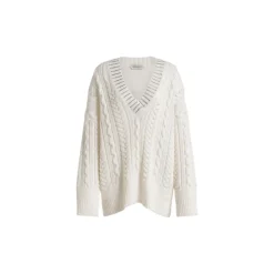 Maglione Aran in maglia con colletto di paillettes