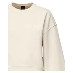 Maglione Beige in Cotone, Vestibilità Rilassata, Maniche Lunghe