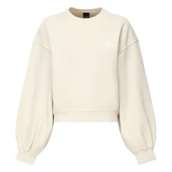 Maglione Beige in Cotone, Vestibilità Rilassata, Maniche Lunghe