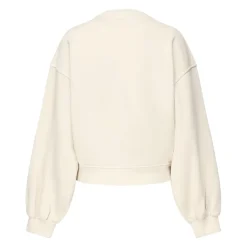 Maglione Beige in Cotone, Vestibilità Rilassata, Maniche Lunghe