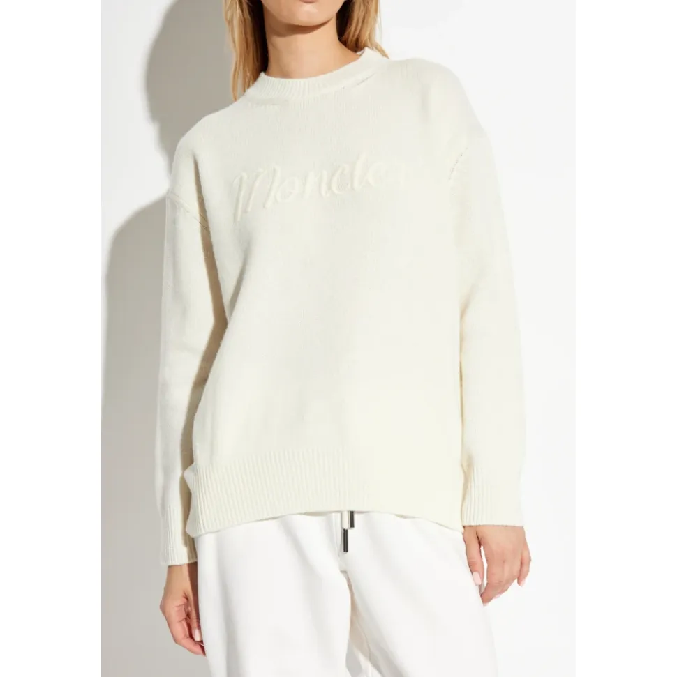 Maglione con Logo Ricamato