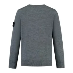 Maglione con scollo a costine