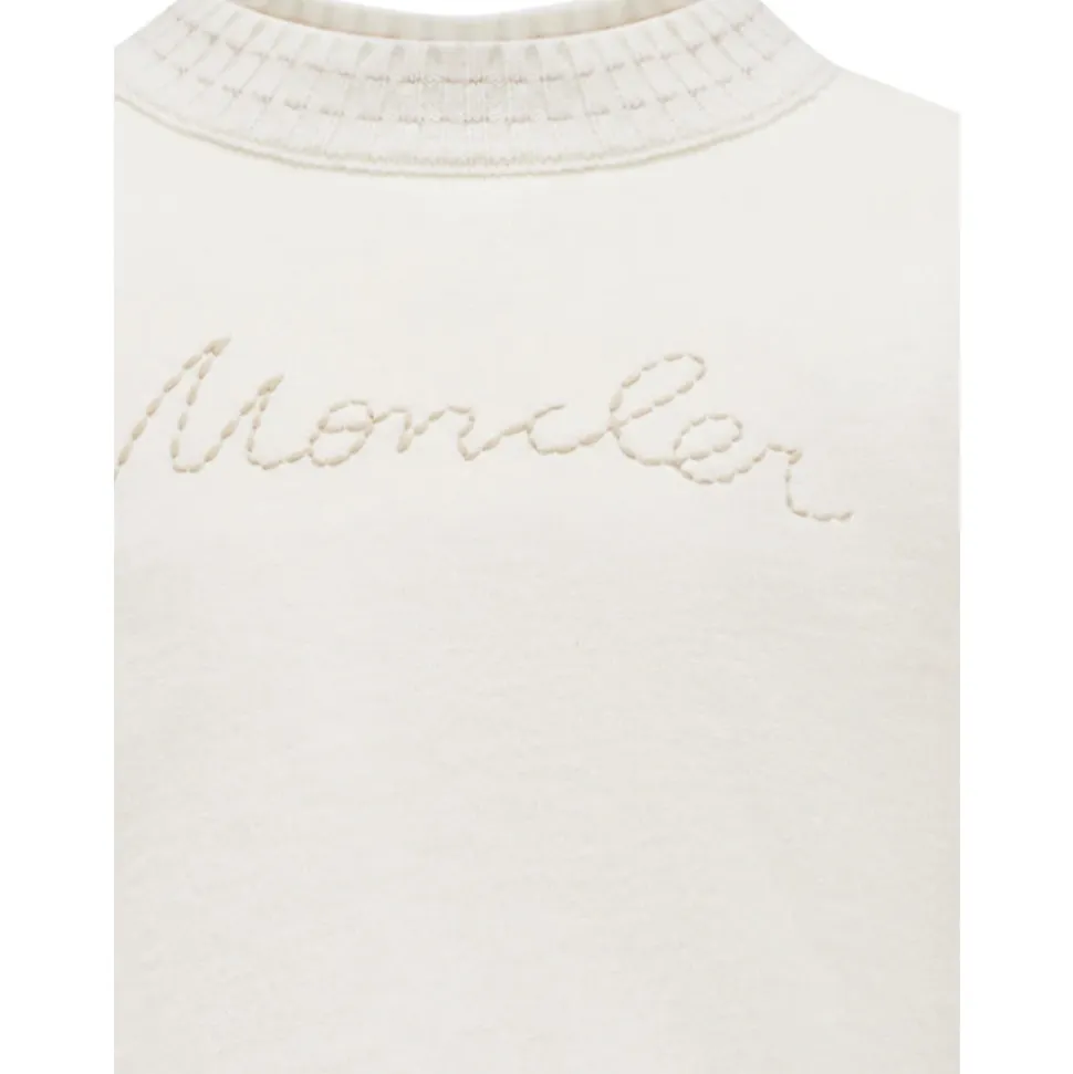 Maglione Corto Crema con Dettagli in Lana