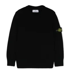 Maglione Girocollo con Badge Staccabile