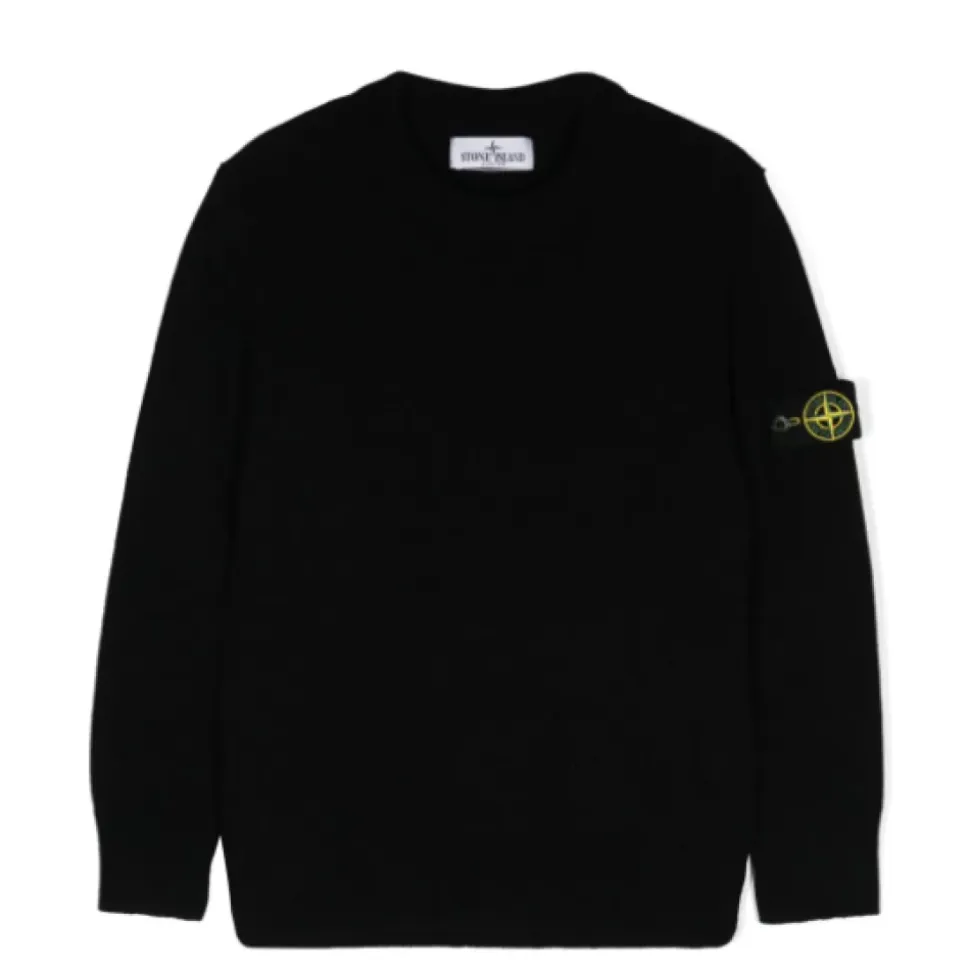 Maglione Girocollo con Badge Staccabile