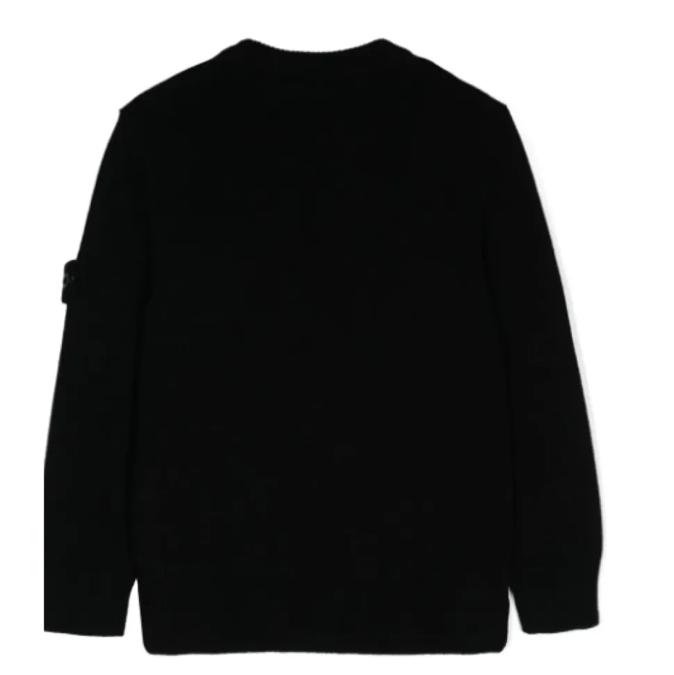 Maglione Girocollo con Badge Staccabile