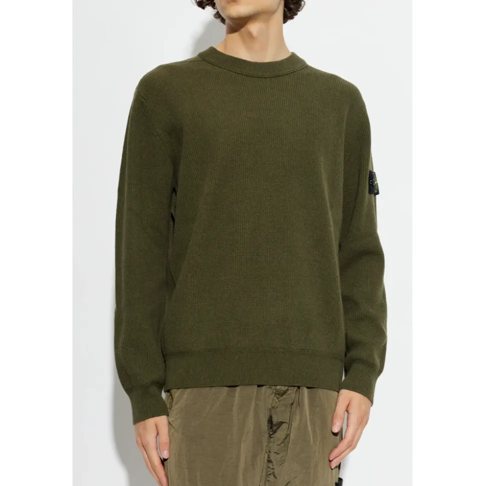Maglione Girocollo Con Patch