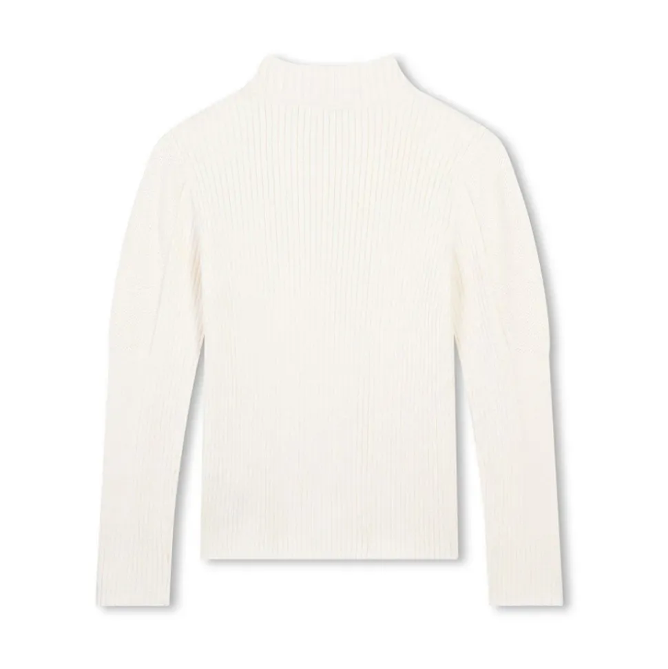 Maglione Girocollo in Maglia Avorio