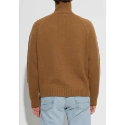 Maglione Girocollo Mezza Zip in Lana e Cashmere