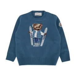 Maglione in Lana con Orsetto Ricamato