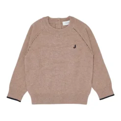 Maglione Marrone in Maglia Cammello/Blu