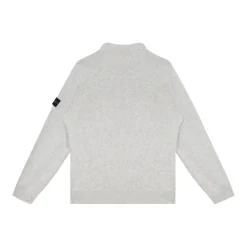 Maglione Melange Grigio con Patch Bussola