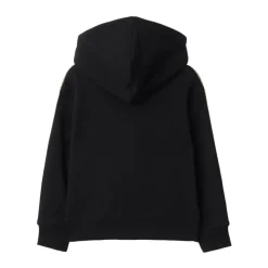 Maglione Nero con Zip e Cappuccio