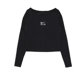 Manica Lunga Air Logo Tee Nero/Bianco